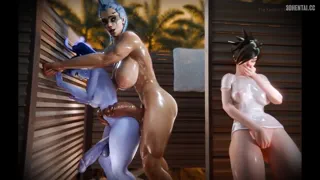 Mercy masturbating to the sight of Futa Junker Queen fucking Futa Widow Maker (Overwatch) [The Fastest Gman] [u/Apexlord05]