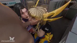 Psylocke giving Magik a hand (Imena) [Thunder_God_97]
