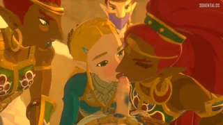The Legend of Zelda: Breath of the Wild The Gerudo and Zelda sharing Link Cock [Thunder_God_97]