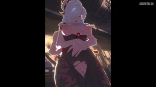 Shenhe thighfuck (Nepopan) [Genshin Impact] [u/Fluffythedummy]
