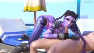 Widowmaker sucking dick (Frax) [Overwatch] [u/Poke-Oji]