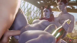 Alfira &amp; Lakrissa threesome (Salsen3d) [Baldur's Gate] [u/Apexlord05]