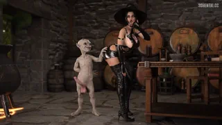 Ravena and Xel - The witch and the cheeky imp (Honey Paw Games) [Lecherous Village] [u/HoneyPawGames]