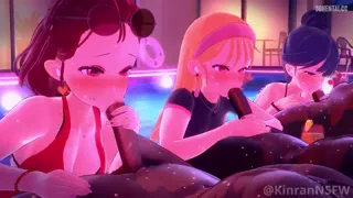 Akane, Ruby &amp; Kana's Poolside Audition ❤️ (@kinrannsfw) [Oshi No Ko] [u/Kinran_]